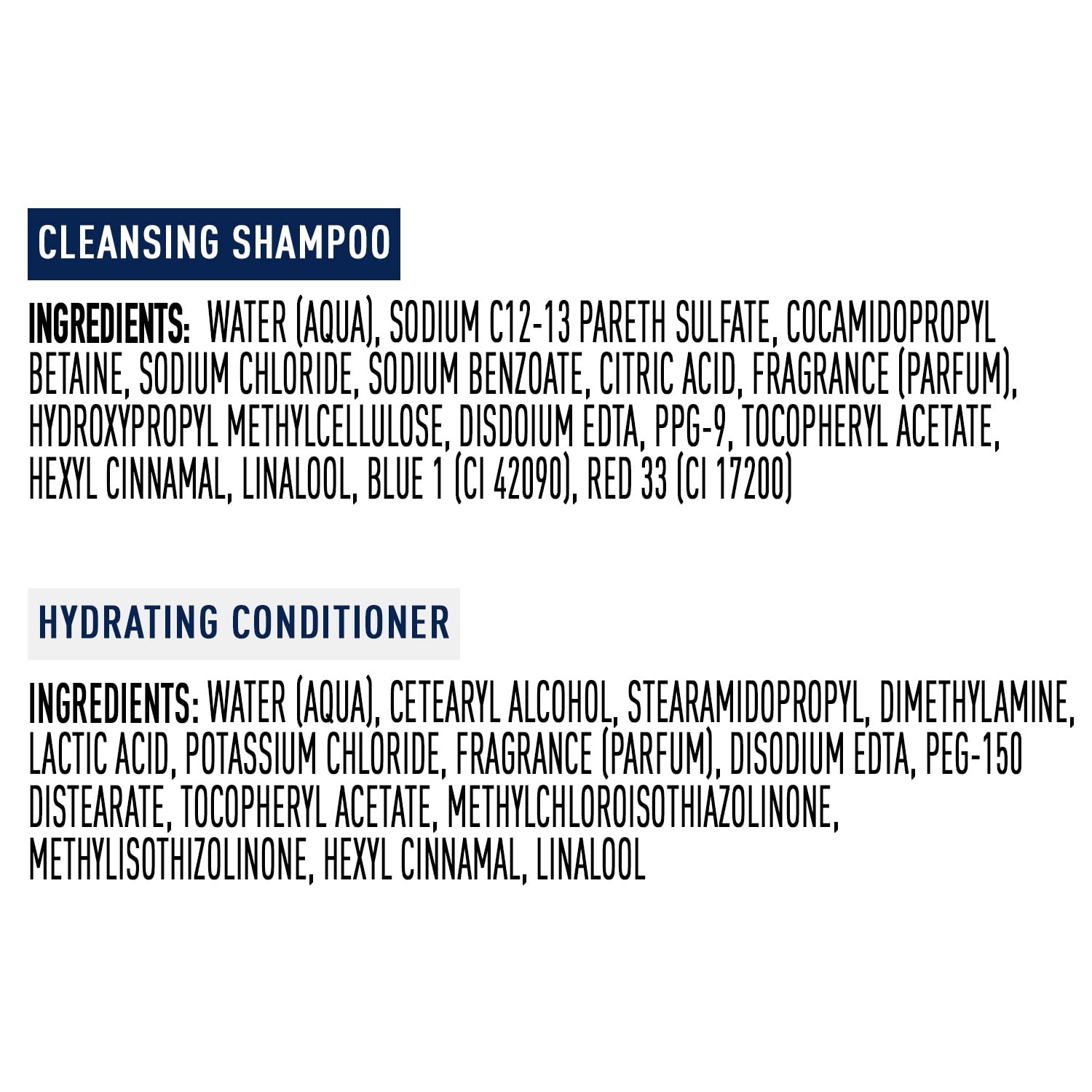Suave Shampoo & Conditioner Set – Clarifying & Hydrating, 2x22.5 oz