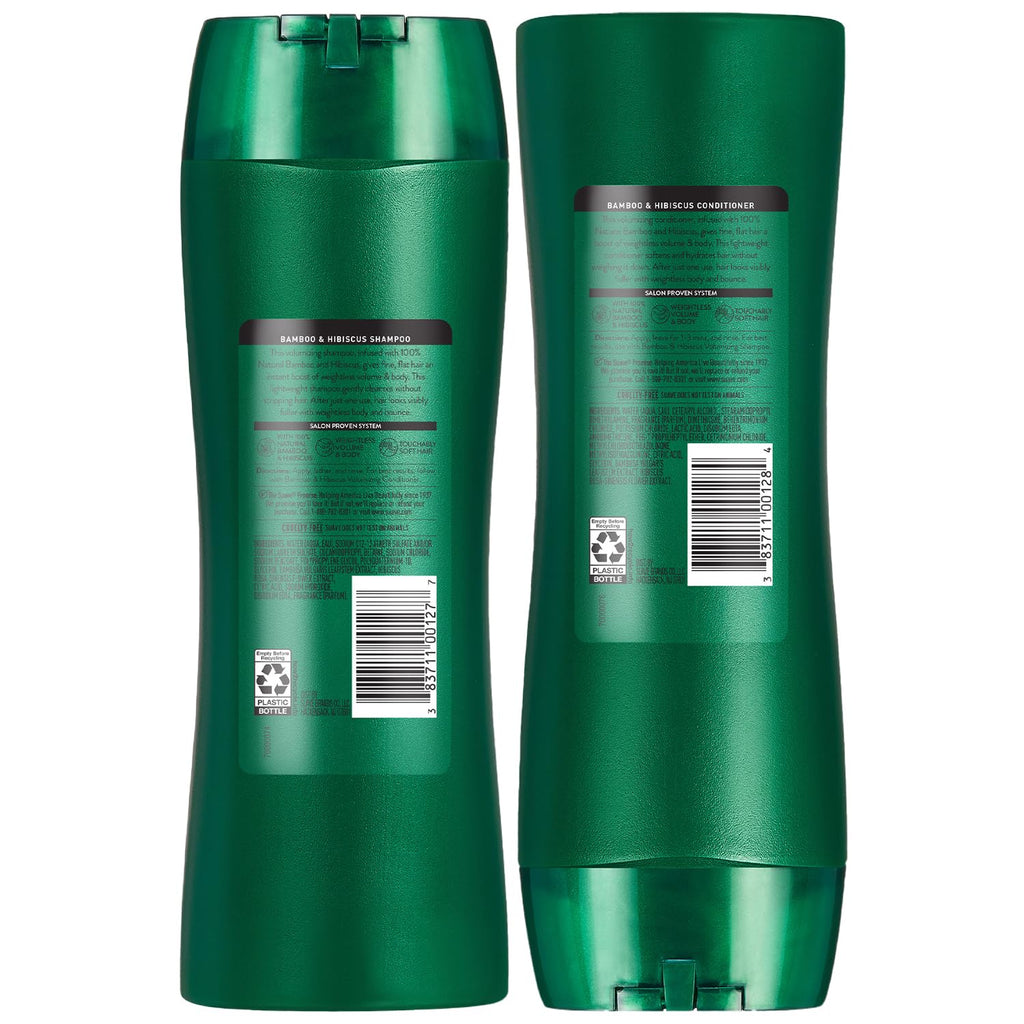 Suave Bamboo & Hibiscus Volumizing Shampoo & Conditioner Set – For Fine, Flat Hair, 12.6 Oz Each