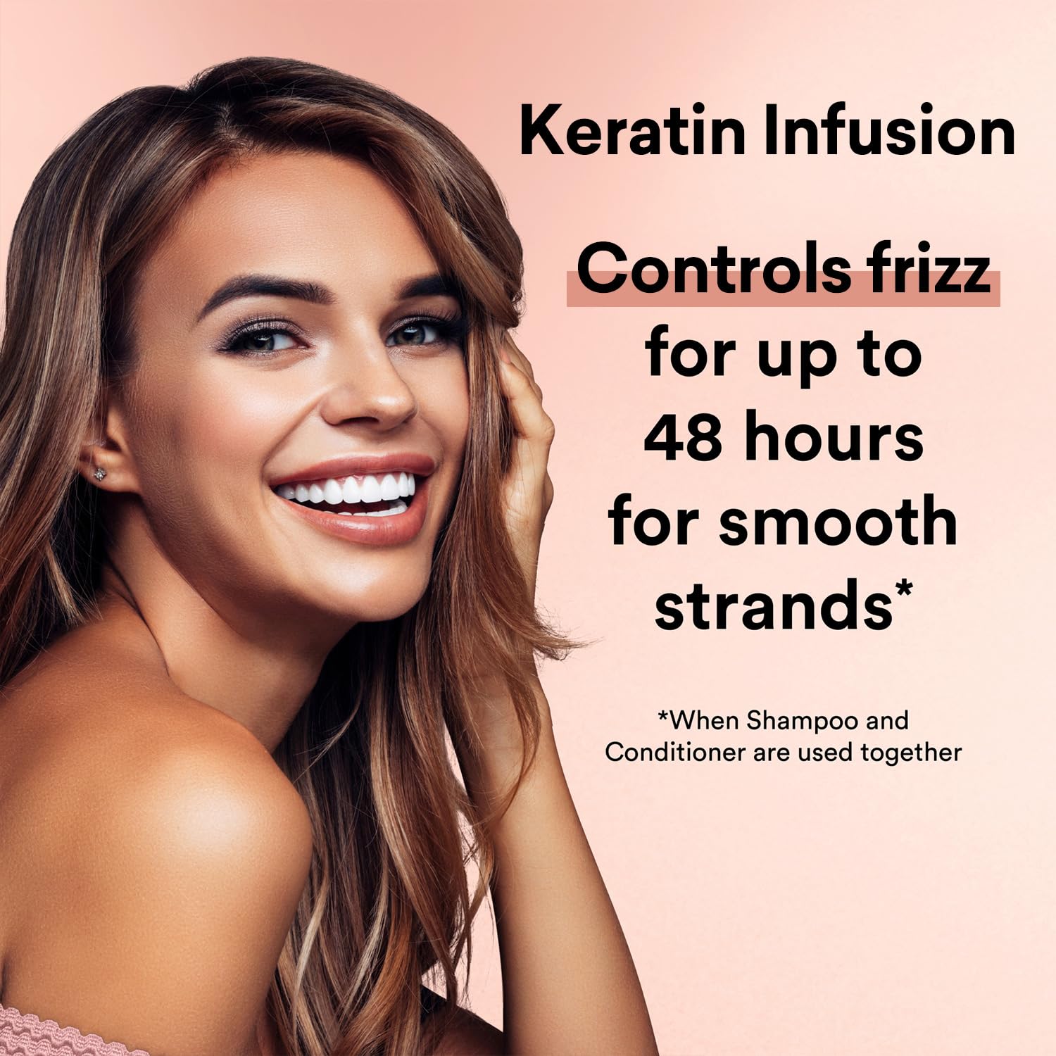 Suave Keratin Infusion + Almond & Shea Butter Shampoo & Conditioner Set – Frizz Control, 28 oz Each (4-Piece)