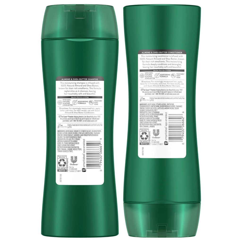Suave Almond & Shea Butter Moisturizing Shampoo & Conditioner Set – 12.6 oz