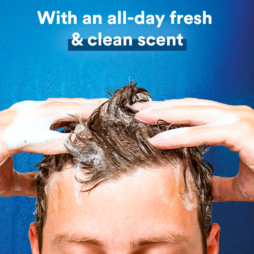 Suave Men 2 in 1 Anti Dandruff Shampoo & Conditioner – Classic Clean, Bamboo Scent, 3 x 40 oz