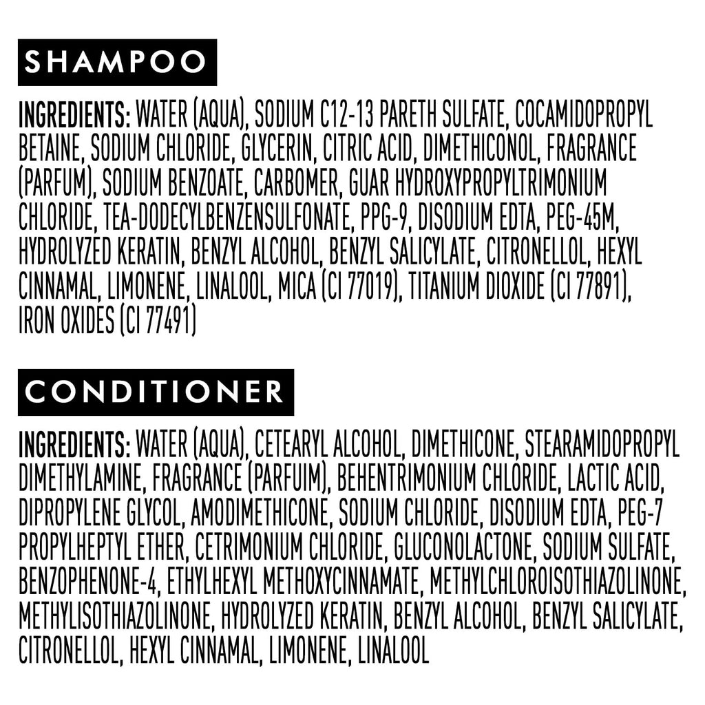 Suave Keratin Infusion Shampoo & Conditioner Set — Color Safe, Anti Frizz, Detangler (12.6 oz each)