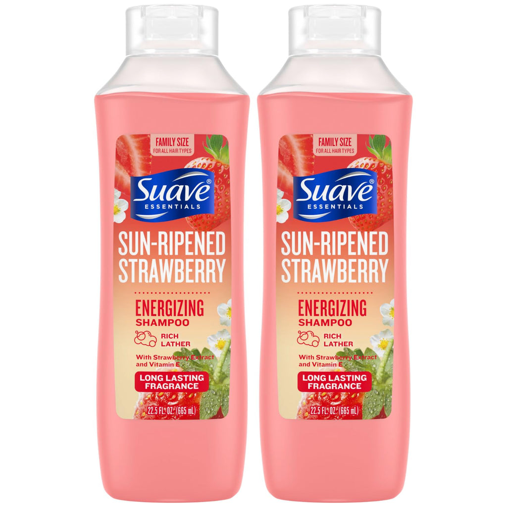 Suave Sun-Ripened Strawberry Shampoo – 2-Pack, 22.5 oz Each | Vitamin E