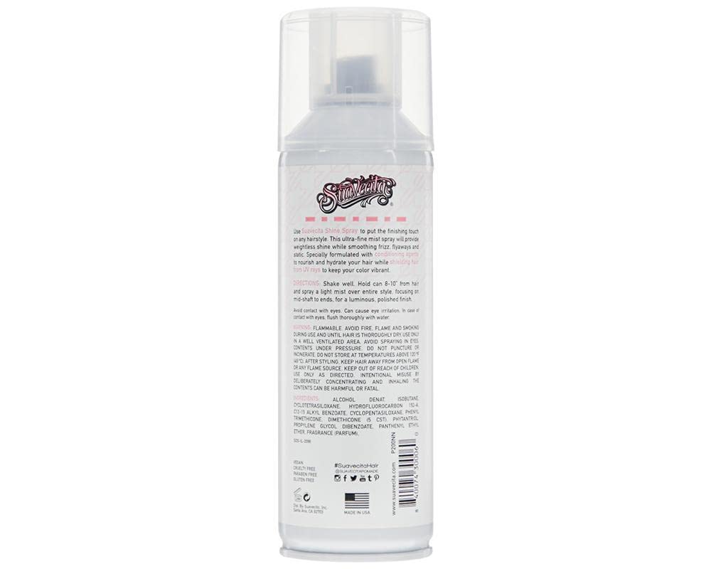 Suavecita Shine Spray – Cruelty-Free Hydrating Finishing Shine Mist (6 oz, Pack of 2)