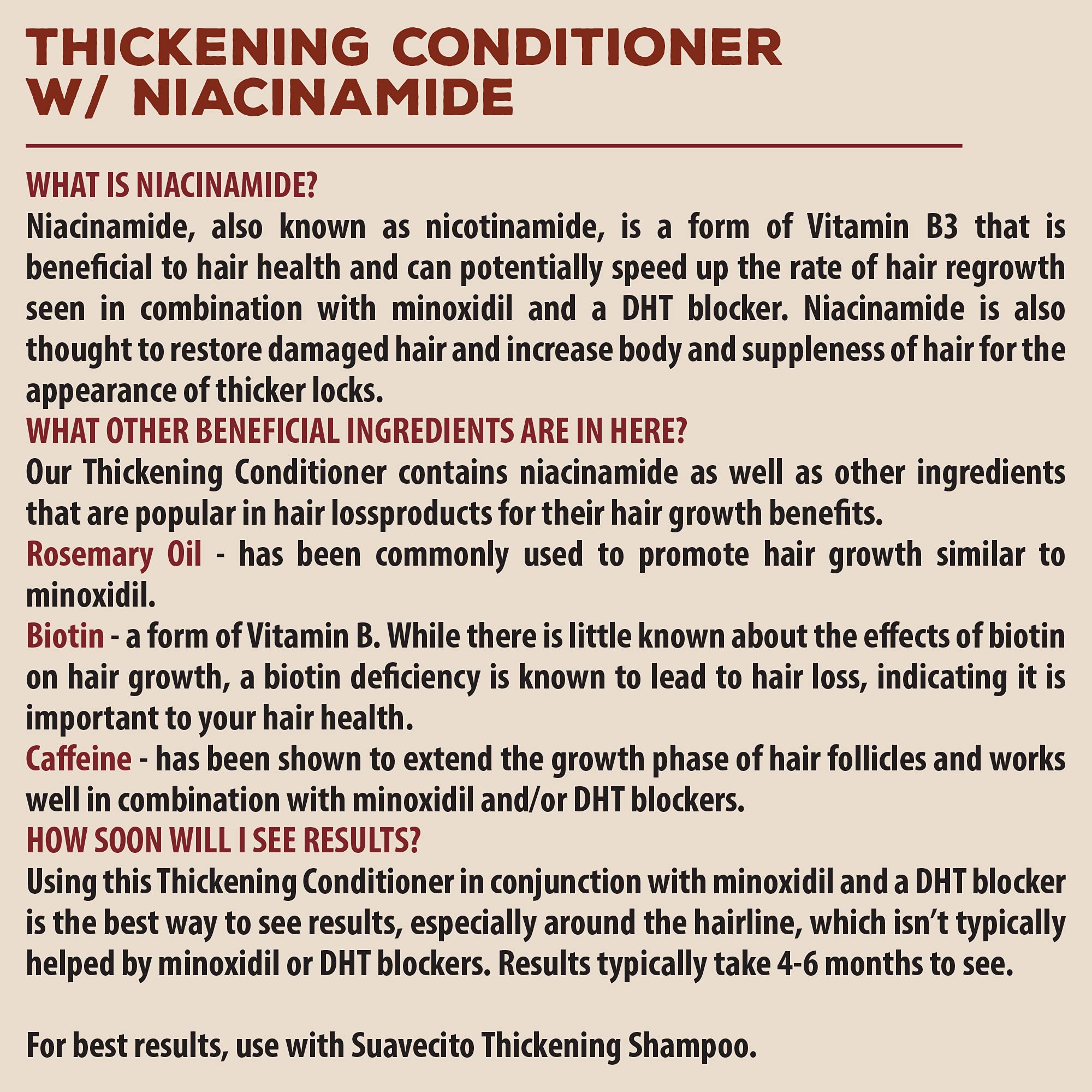 Suavecito Hair Thickening Conditioner with Niacinamide & Caffeine