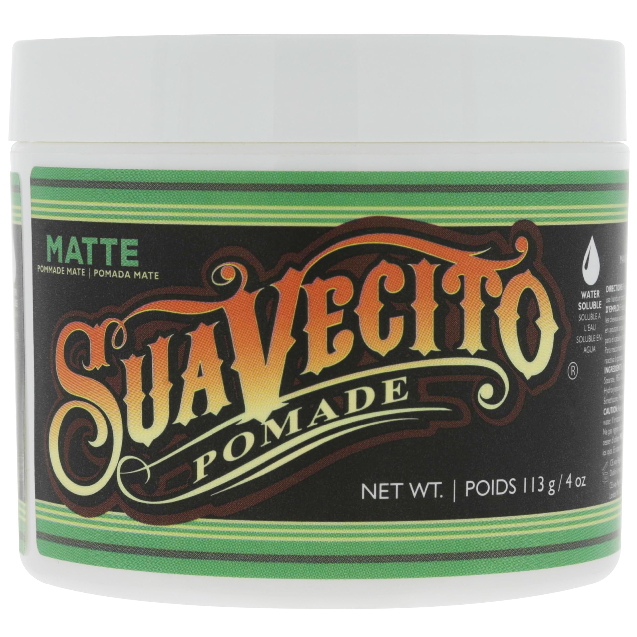 Suavecito Matte Pomade 3 Pack – No Shine, Medium Hold, Matte Hair Paste