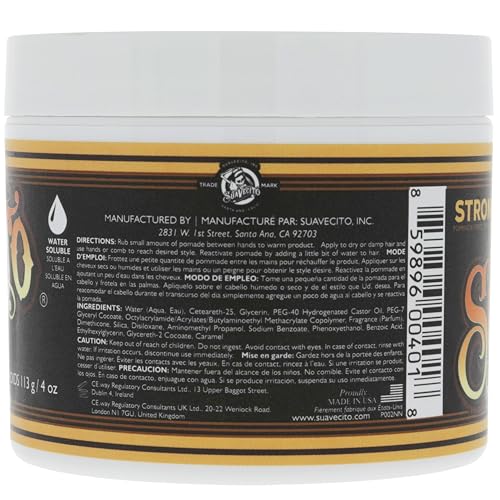 Suavecito Pomade Firme Strong Hold 4 oz – 3 Pack, Water-Based, Medium Shine