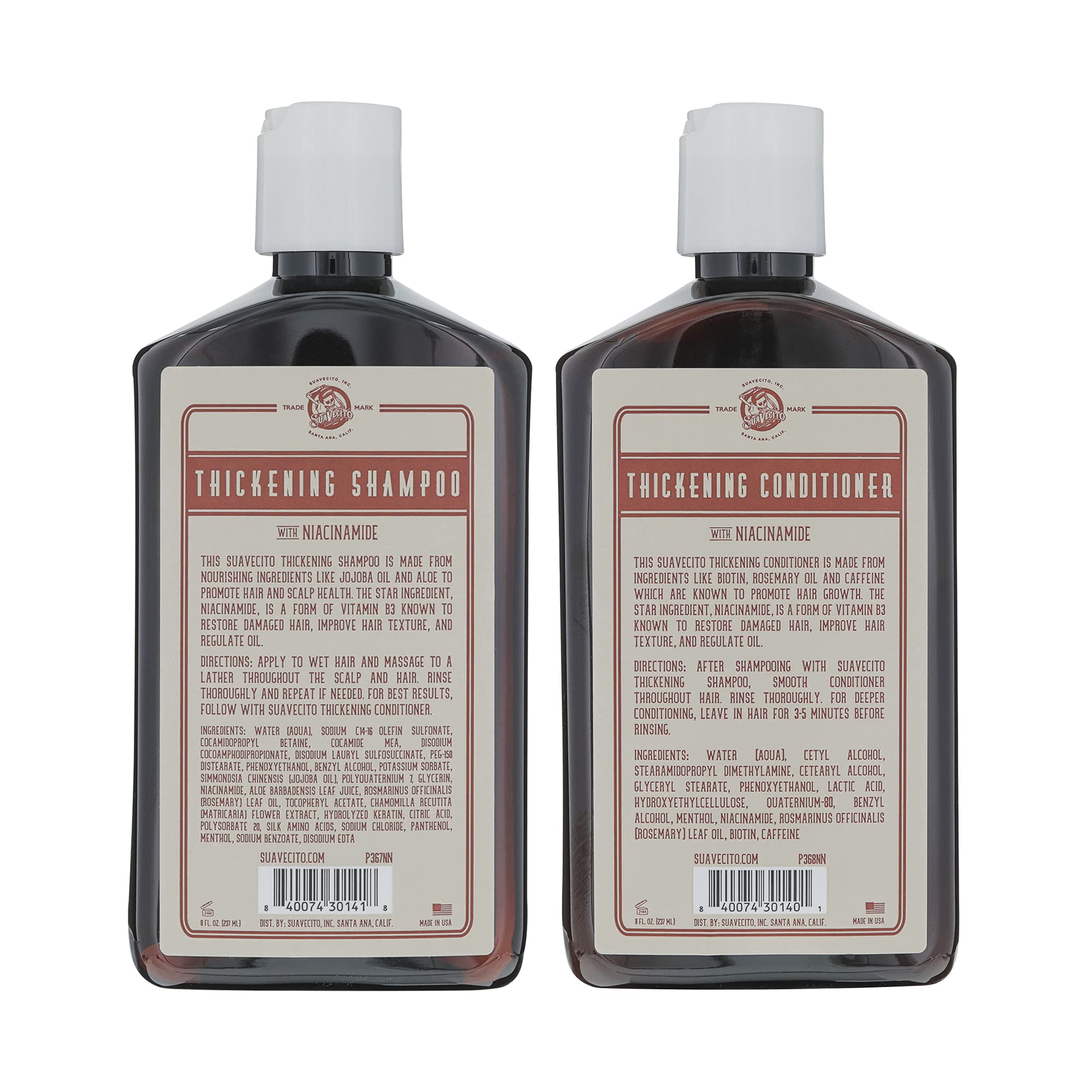 Suavecito Hair Loss Treatment Kit – Minoxidil 5%, Thickening Shampoo & Conditioner, Matte Hair Cream with DHT Blocker (1 Month)
