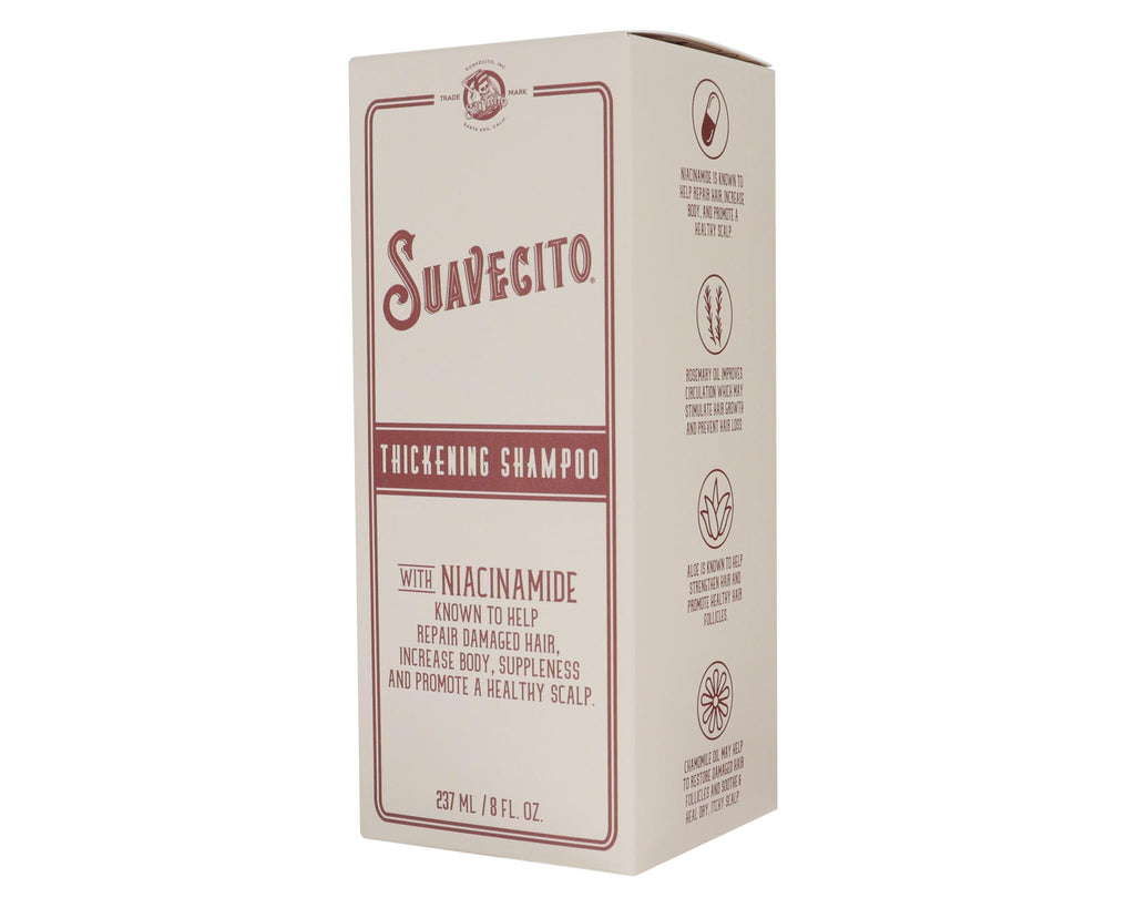 Suavecito Hair Thickening Shampoo with Niacinamide – Vitamin B3 for Thinning Hair