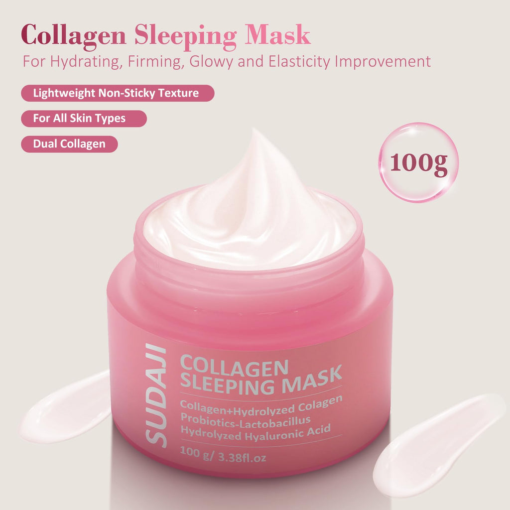 SUDAJI Collagen Sleeping Mask - Deep Hydration, Pore Refinement & Overnight Glow