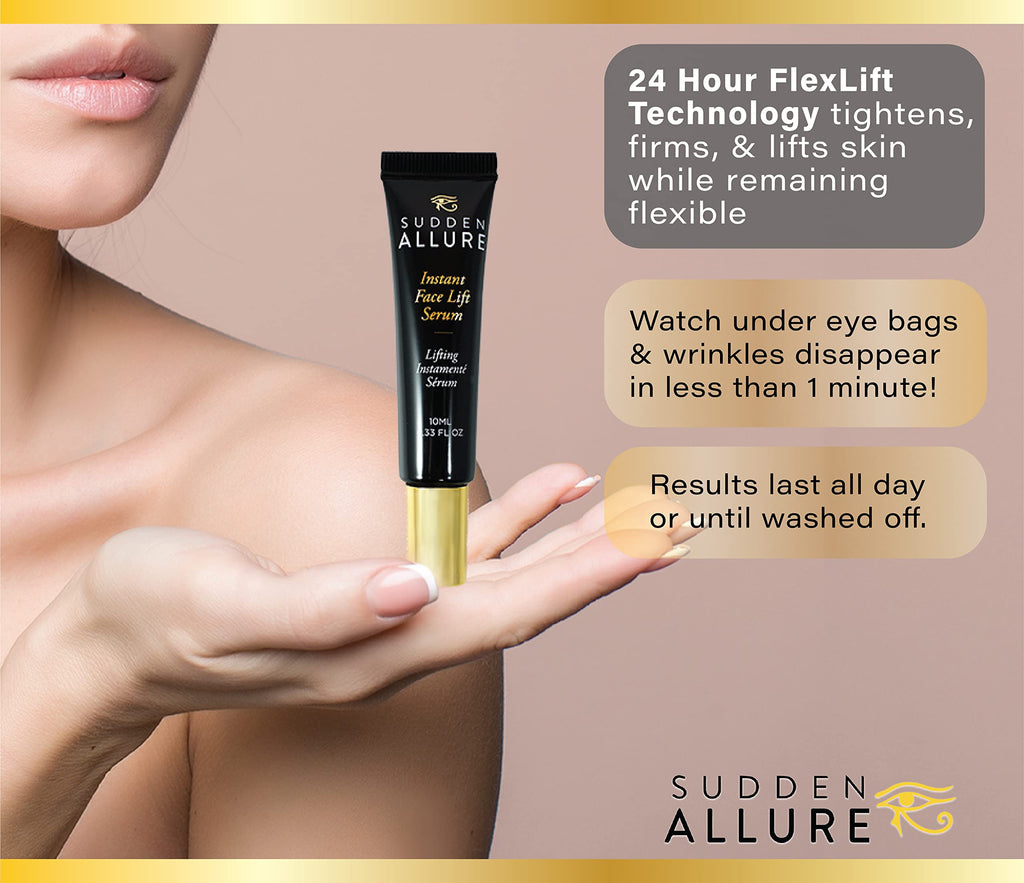 SuddenAllure Instant Face Lift Serum – Tighten Eyes in 60 Seconds | Made in USA