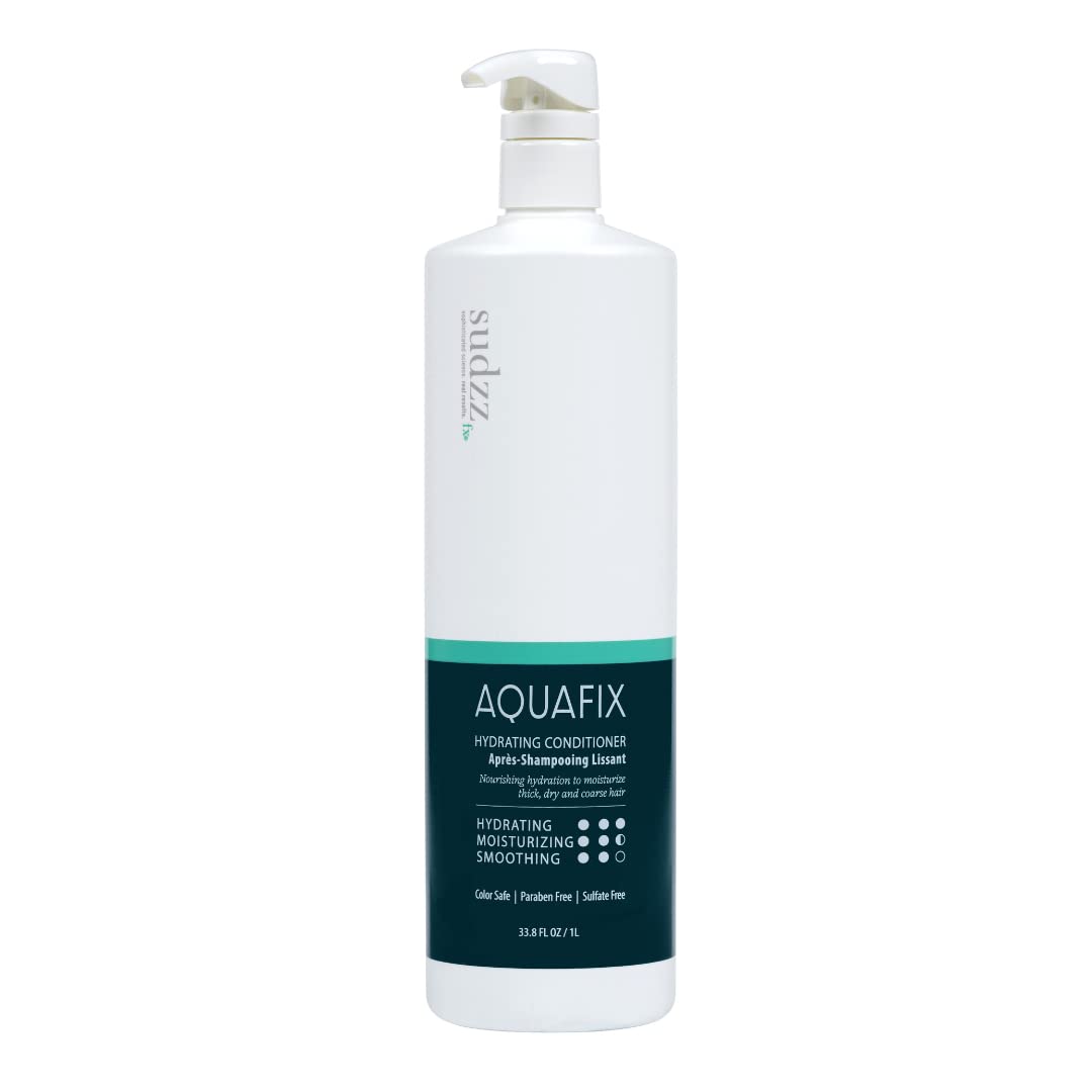 SUDZZFX AquaFix Hydrating Deep Conditioner for Dry Hair – Sulfate Free, Color Safe, Extensions Safe | 33.8 fl oz