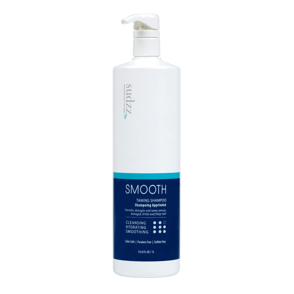 SUDZZFX Smooth Taming Shampoo – Frizz Control & Moisture for Damaged Hair | Sulfate Free, 33.8 Fl Oz