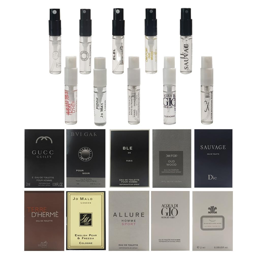 Sufeasdf Men’s Designer Fragrance Sampler – Travel Cologne Set (10pcs)