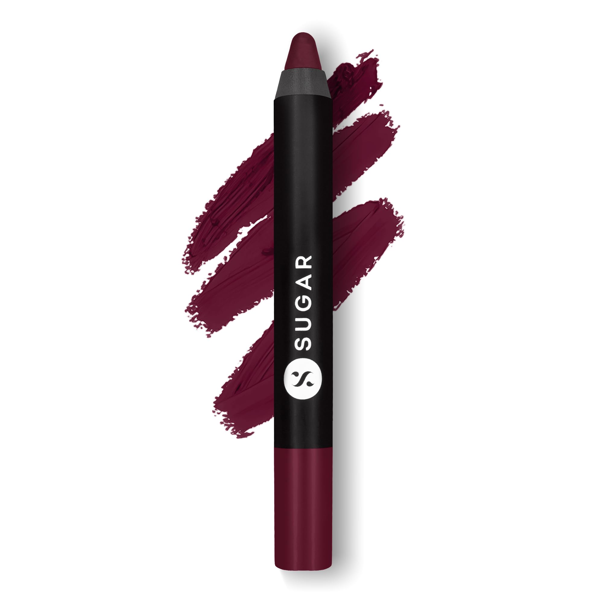 SUGAR Cosmetics Matte as Hell Crayon Lipstick – Rachel Berry (2.8 g) + Sharpener