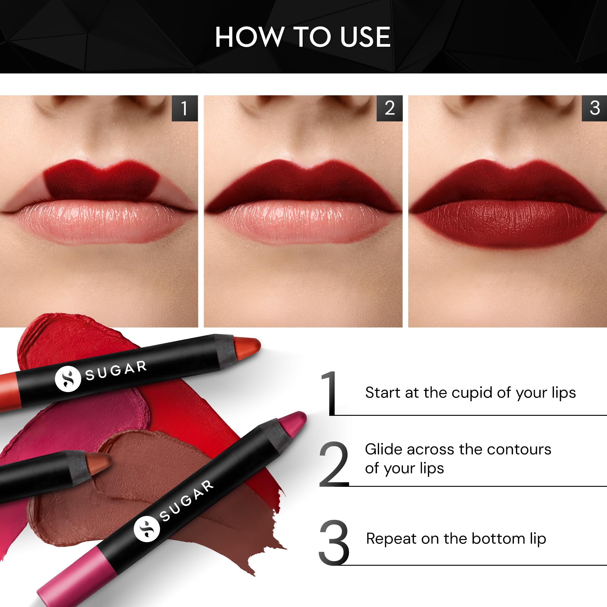 SUGAR Matte as Hell Crayon Lipstick Rosalind – 8+ Hour Wear, 2.8 g