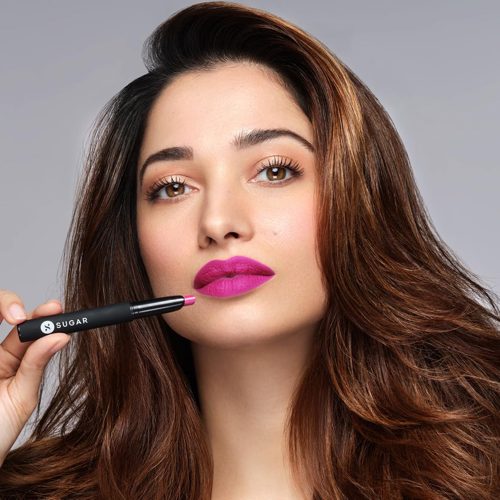 SUGAR Matte Attack Transferproof Lipstick – Maroon Vibe (Dark Red)