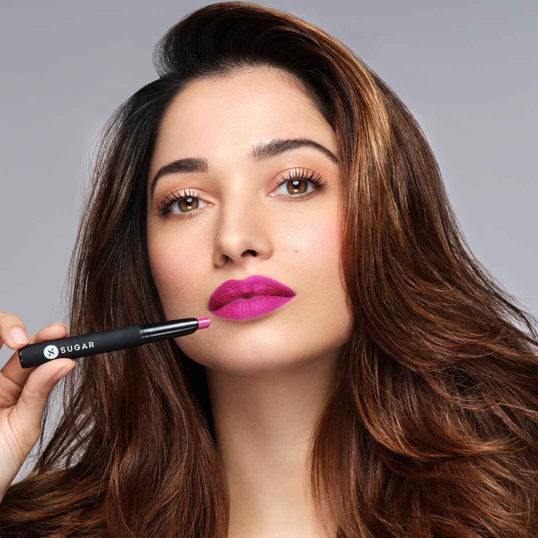 SUGAR Matte Attack Transferproof Lipstick – Maroon Vibe (Dark Red)