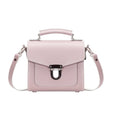 Handmade Leather Sugarcube Handbag - Rose Quartz