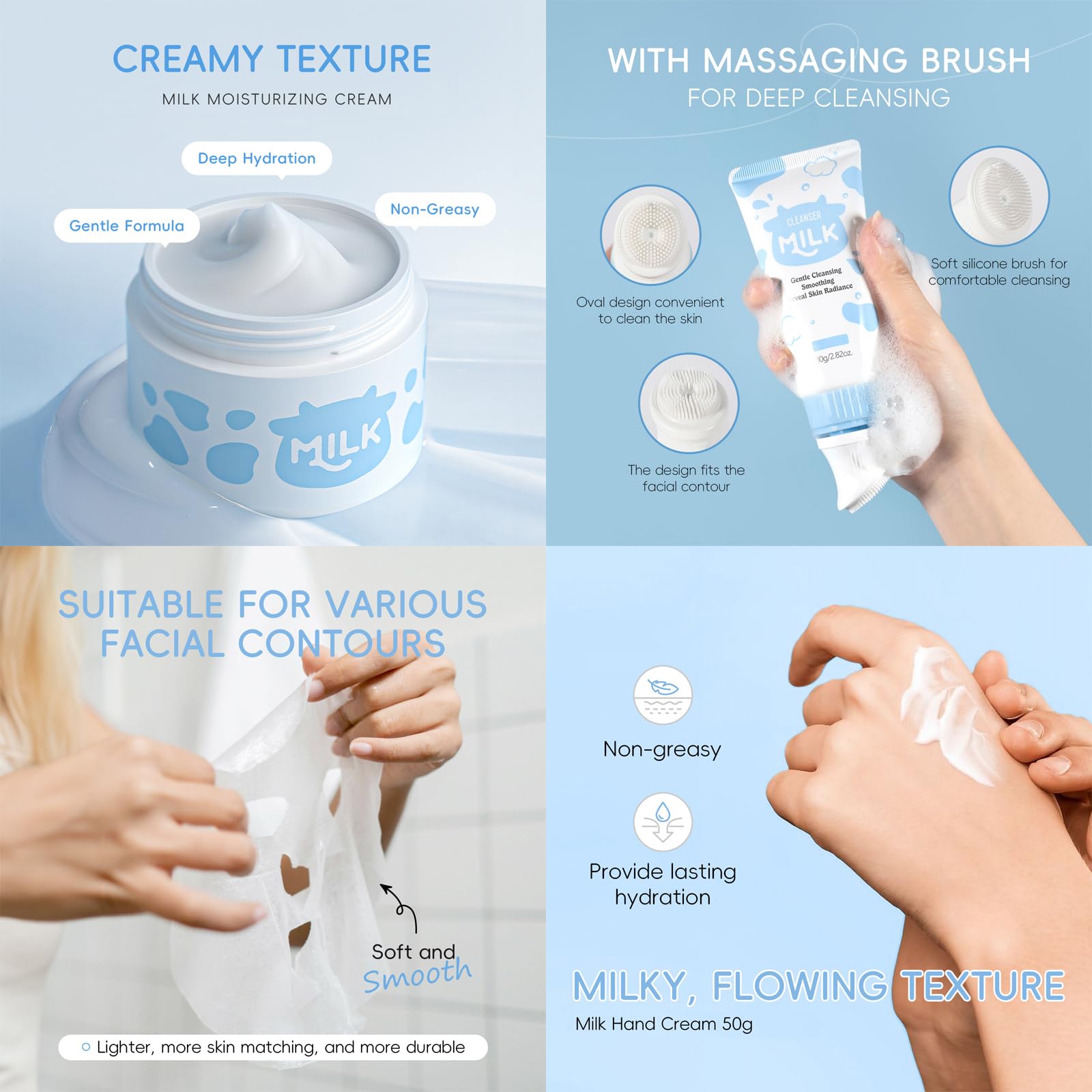 Sulily Milk Skincare Set for Kids & Teens — 12-in-1 Hydration