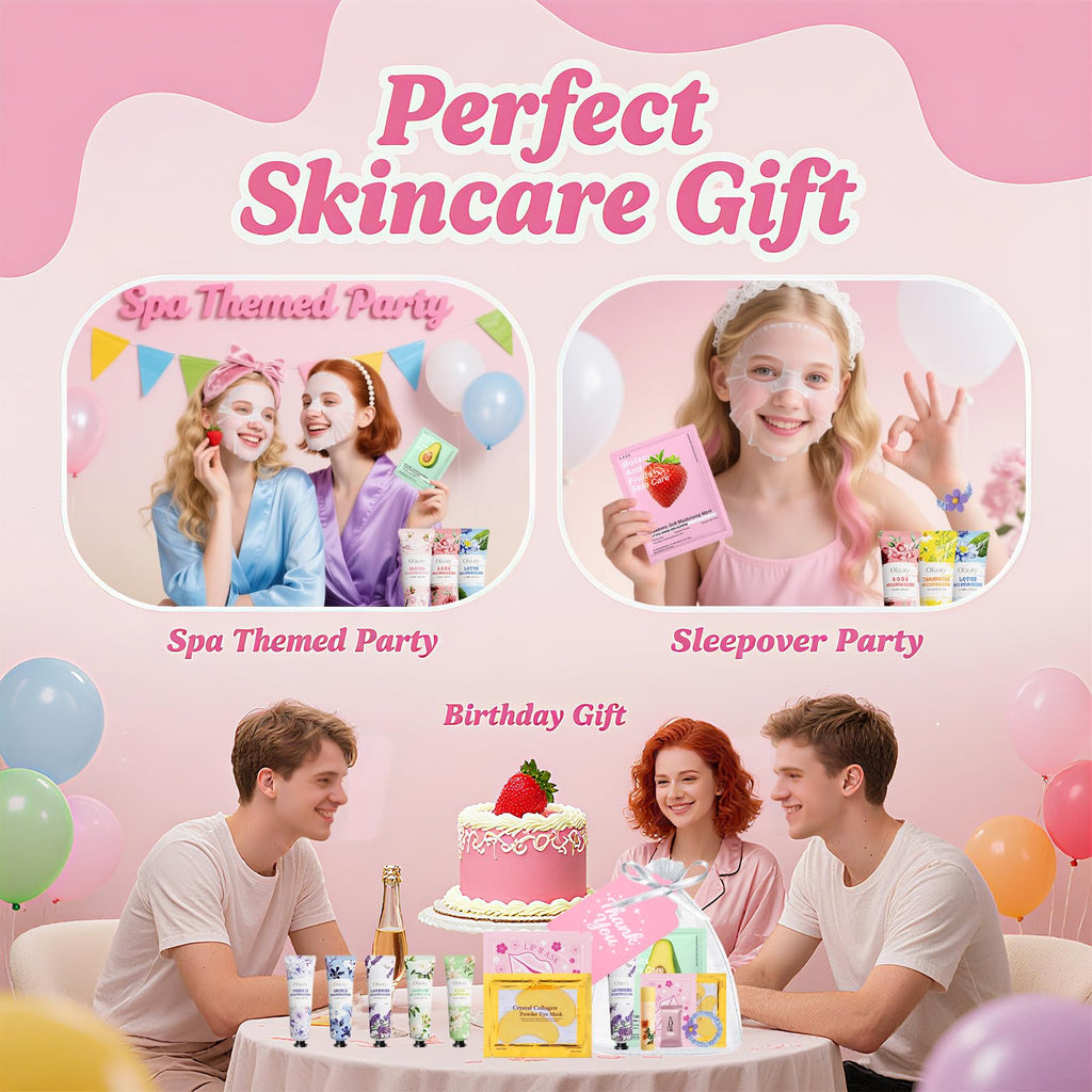 Sulily 90Pcs Spa Skincare Set for Kids & Women — Home Spa Party Kit