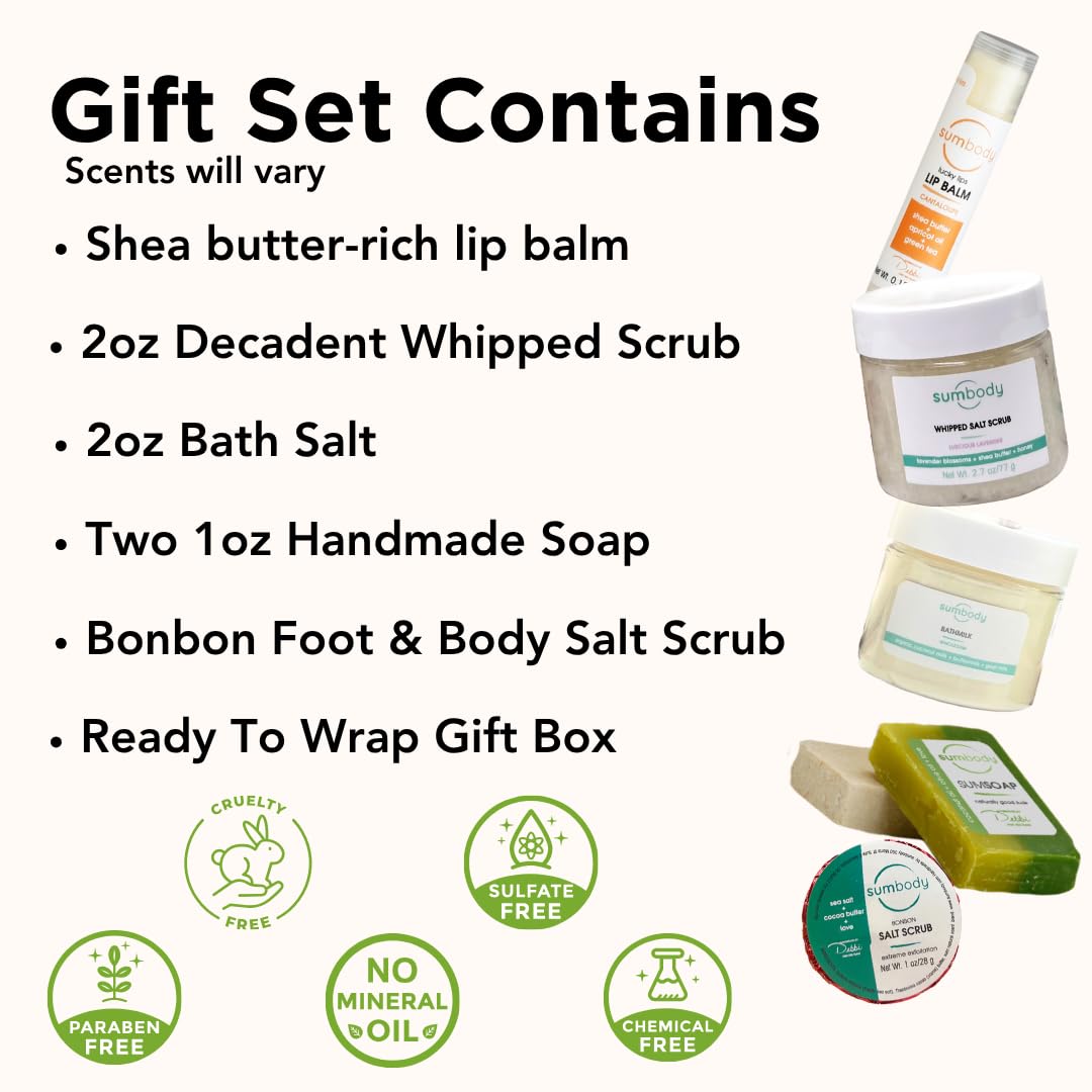 Sumbody USA Made Mini Self Care Gift Set – 6pc Aromatherapy Spa Box