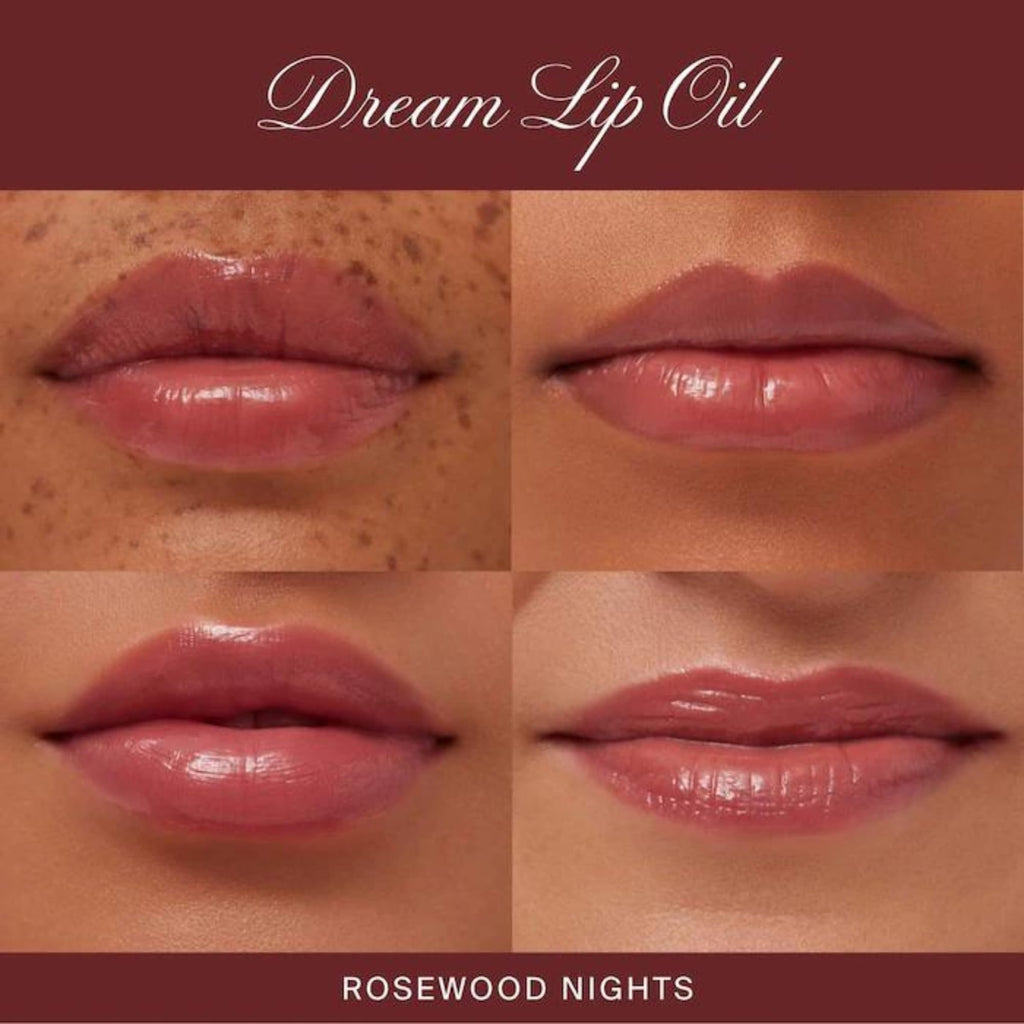 Summer Fridays Dream Lip Oil – Hydrating Tinted Lip Gloss Oil in Rosewood Nights (0.15 oz)