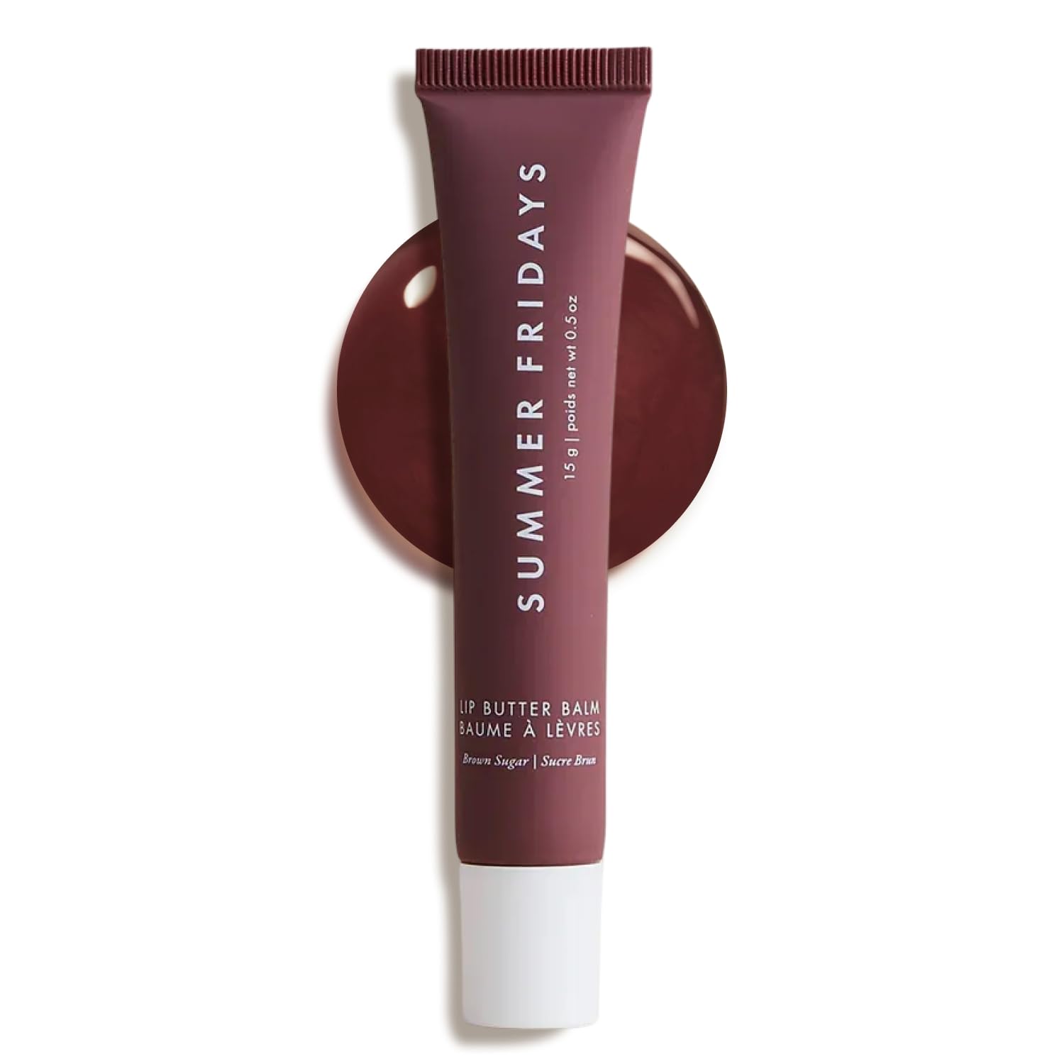 Summer Fridays Tinted Lip Butter Balm - Brown Sugar | Vegan Lip Moisturizer with Sheer Tint