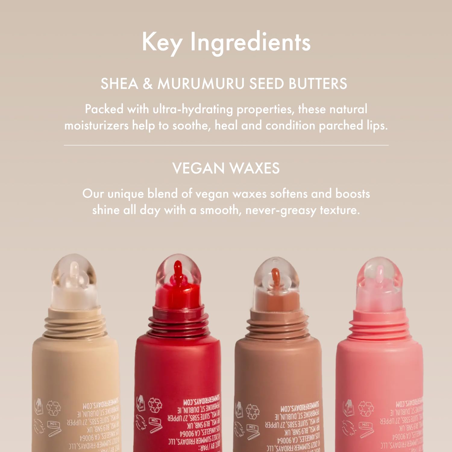 Summer Fridays Tinted Lip Butter Cherry | Conditioning Vegan Lip Balm for Instant Moisture & Shine (.5 oz)