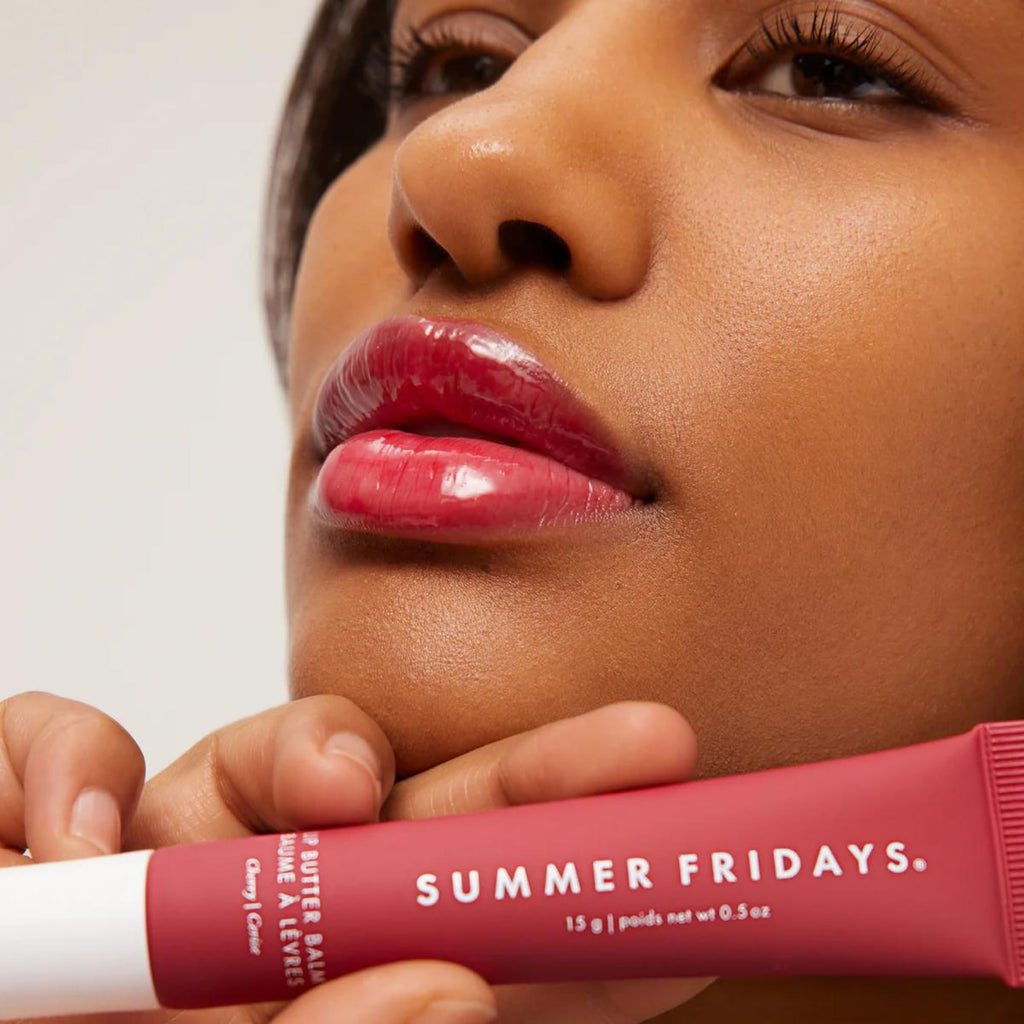 Summer Fridays Tinted Lip Butter Cherry | Conditioning Vegan Lip Balm for Instant Moisture & Shine (.5 oz)