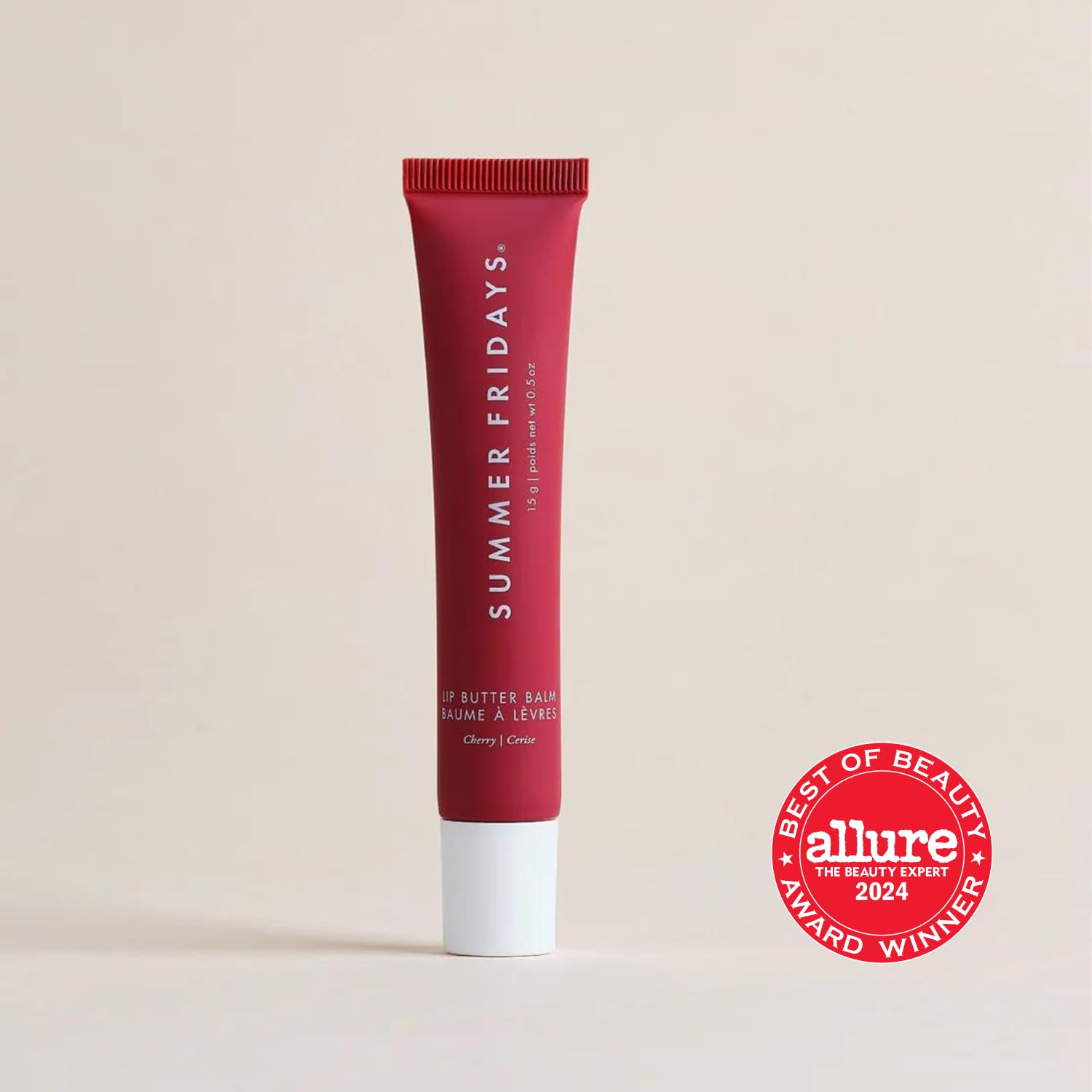 Summer Fridays Tinted Lip Butter Cherry | Conditioning Vegan Lip Balm for Instant Moisture & Shine (.5 oz)