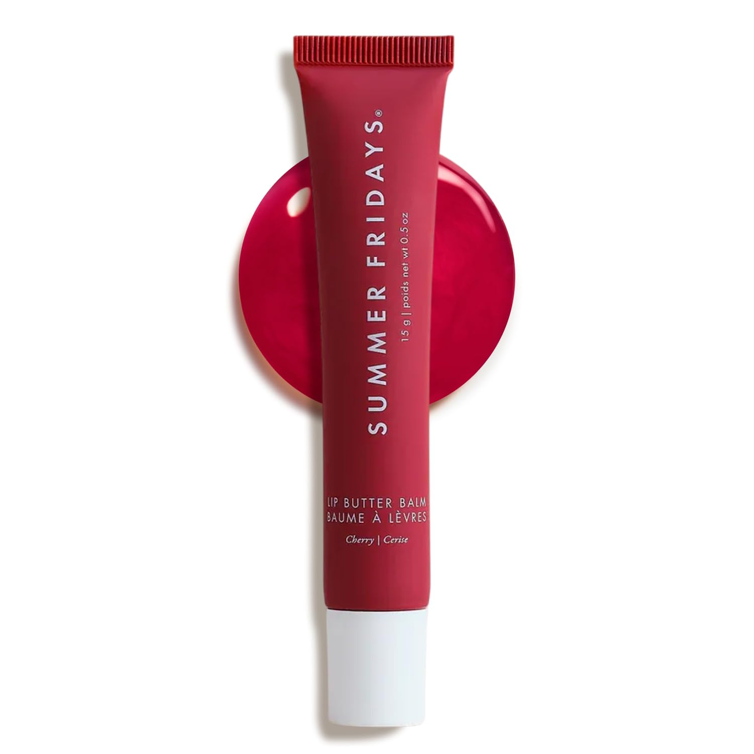 Summer Fridays Tinted Lip Butter Cherry | Conditioning Vegan Lip Balm for Instant Moisture & Shine (.5 oz)