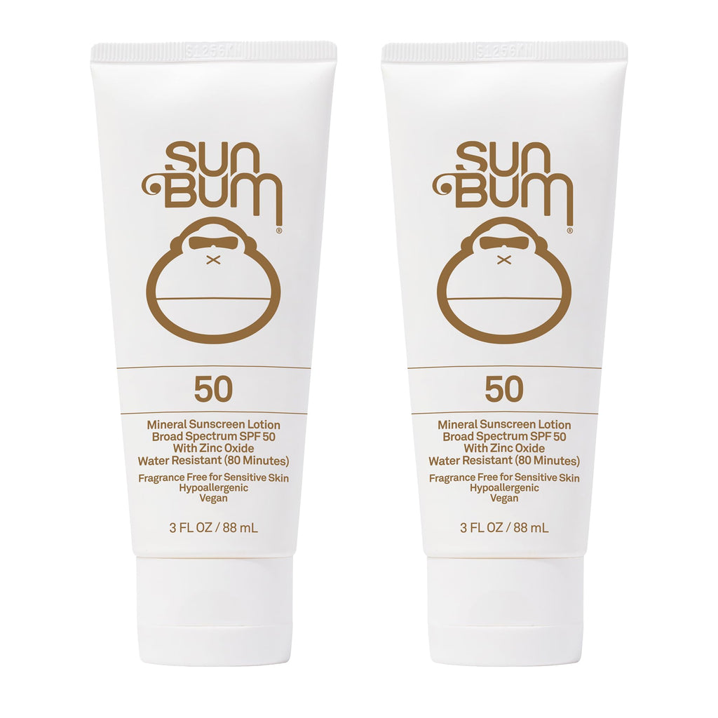 Sun Bum Mineral SPF 50 Sunscreen Lotion – 2 Pack, Vegan & Hawaii 104 Act Compliant