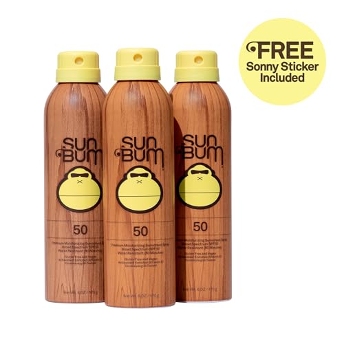 Sun Bum Original SPF 50 Sunscreen Spray | 3-Pack, Vegan & Reef Friendly