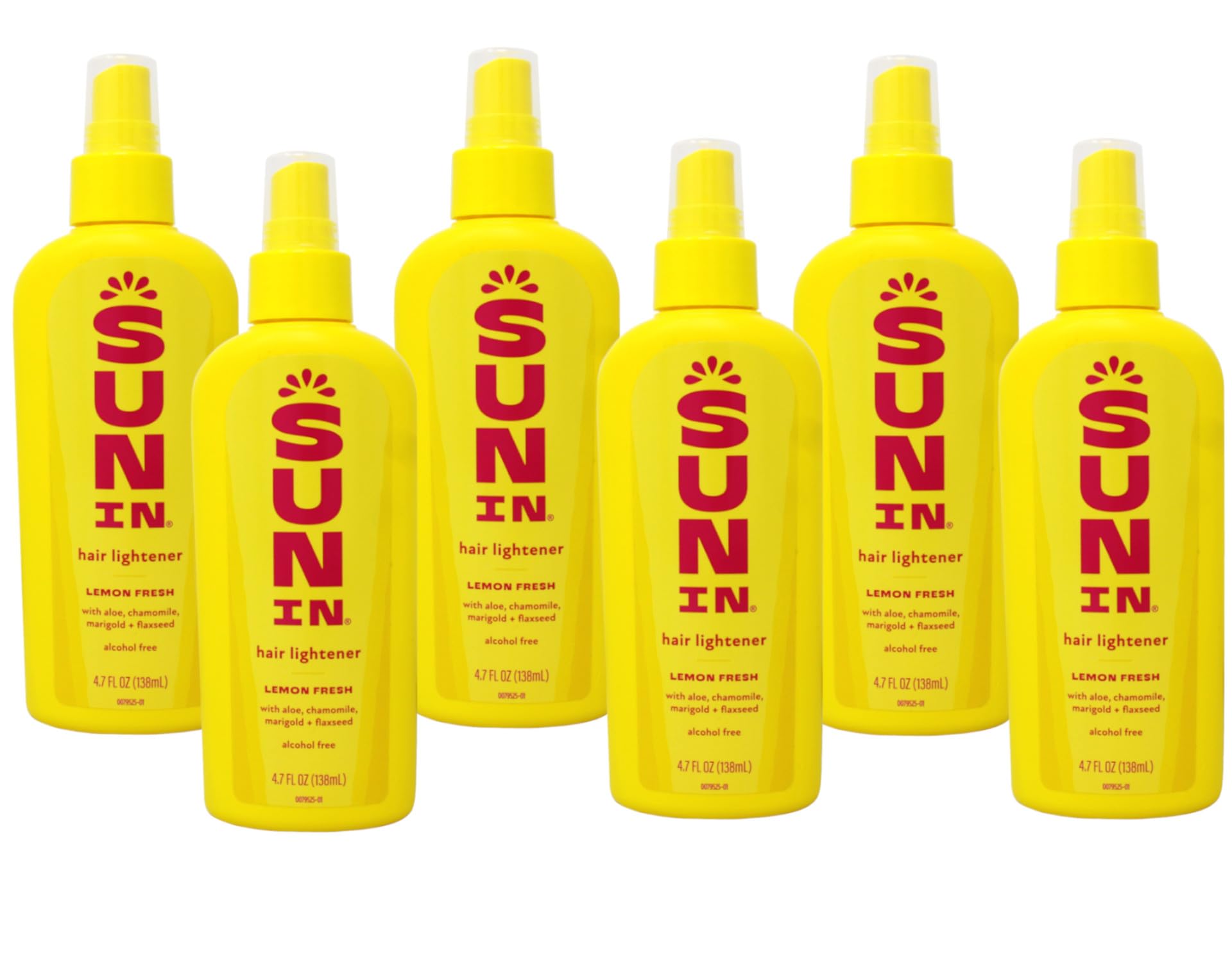 Sun-In Lemon Hair Lightener - 4.7 fl oz Spray (Pack of 6)
