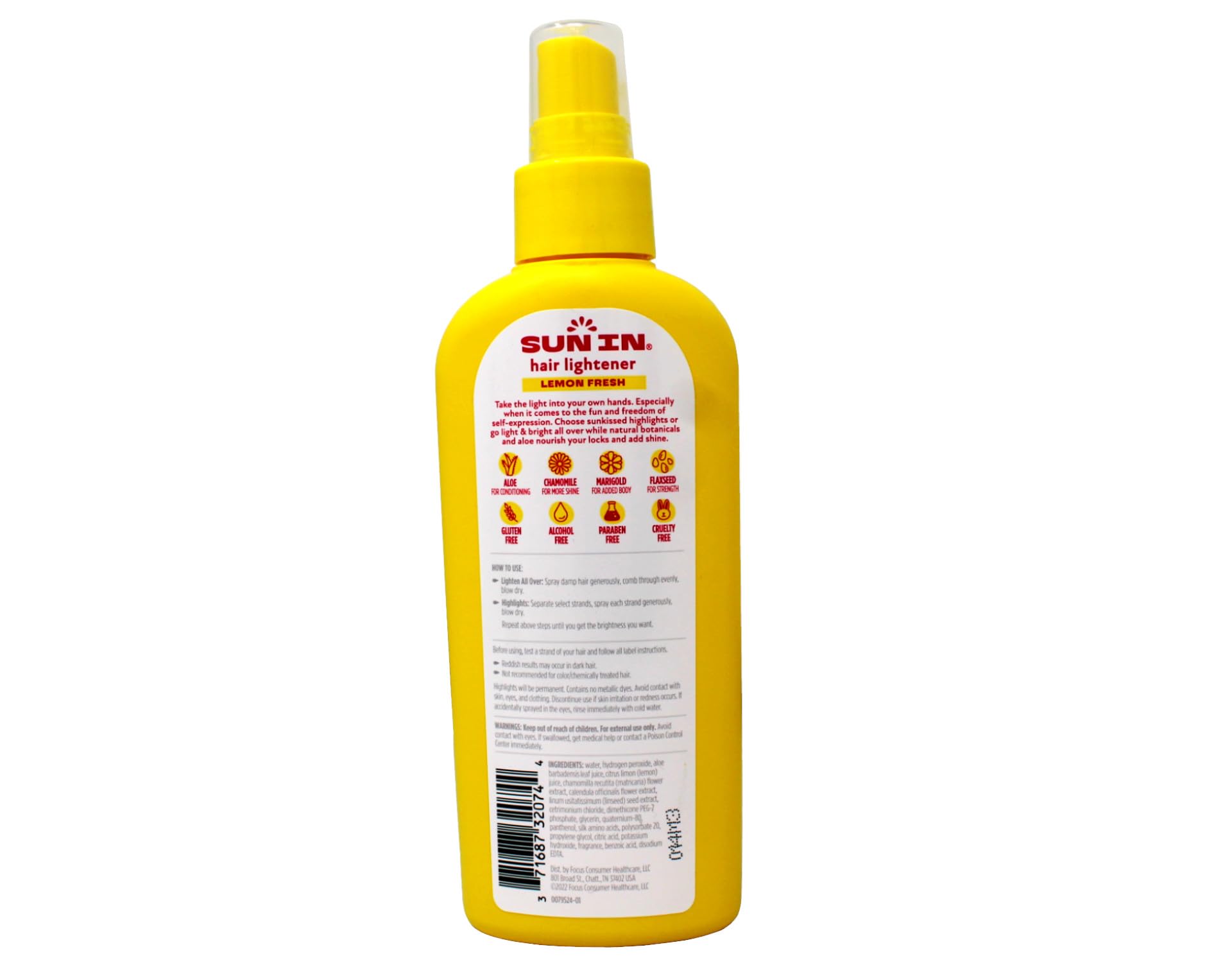 Sun-In Lemon Hair Lightener - 4.7 fl oz Spray (Pack of 6)