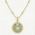 Sunburst Necklace - Green Quartz in Gold or Silver