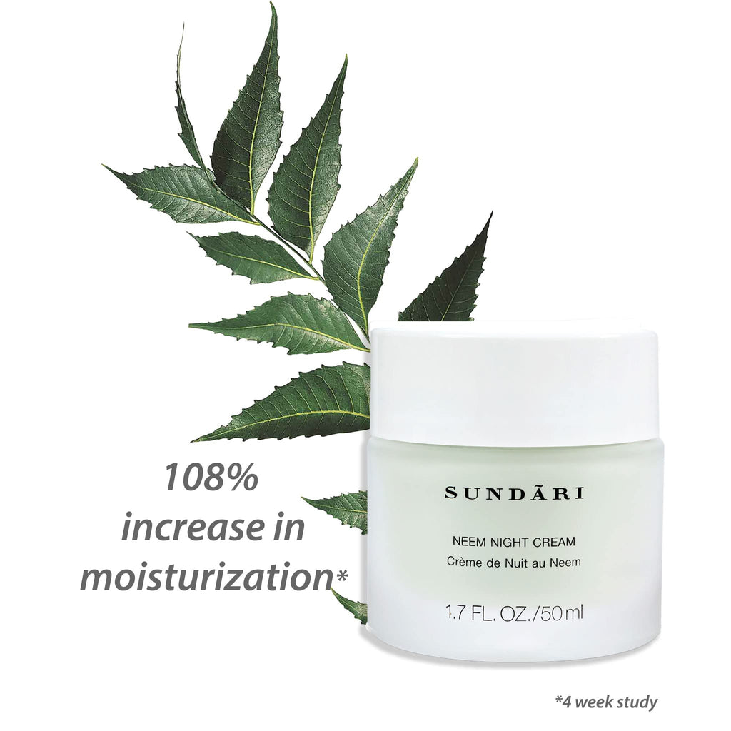 SUNDARI Neem Night Cream – Hydrating Night Moisturizer for All Skin Types | Wrinkle Repair & Radiance