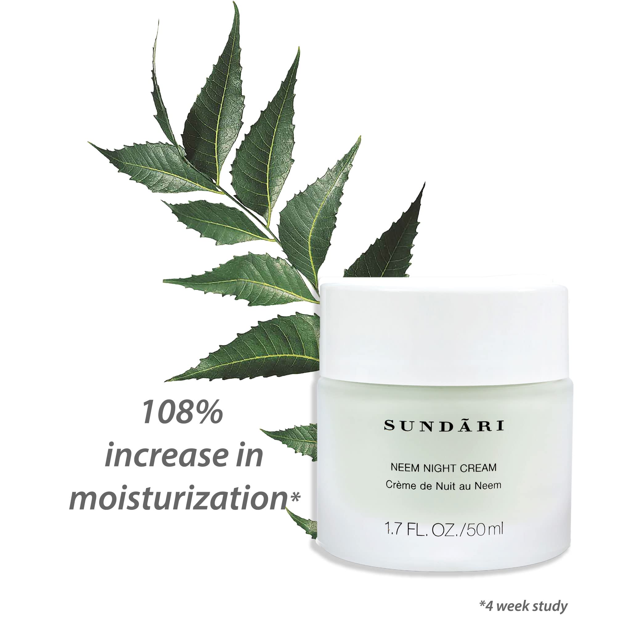 SUNDARI Neem Night Cream – Hydrating Night Moisturizer for All Skin Types | Wrinkle Repair & Radiance