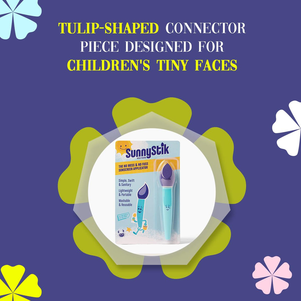SunnyStik: Kid-Friendly No-Mess Sunscreen Applicator with Tulip-Shaped Connector