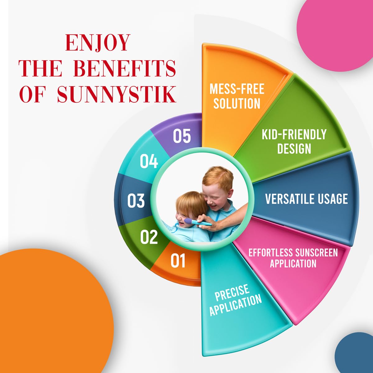 SunnyStik: Kid-Friendly No-Mess Sunscreen Applicator with Tulip-Shaped Connector