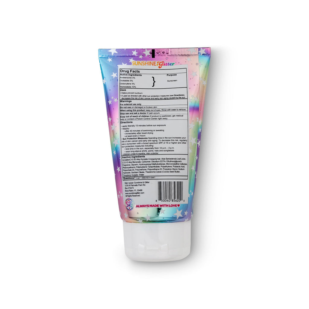 Seastar Sparkle SPF 50 Glitter Sunscreen Lotion for Kids – Biodegradable Glitter, Water-Resistant, Made in USA 3.4oz