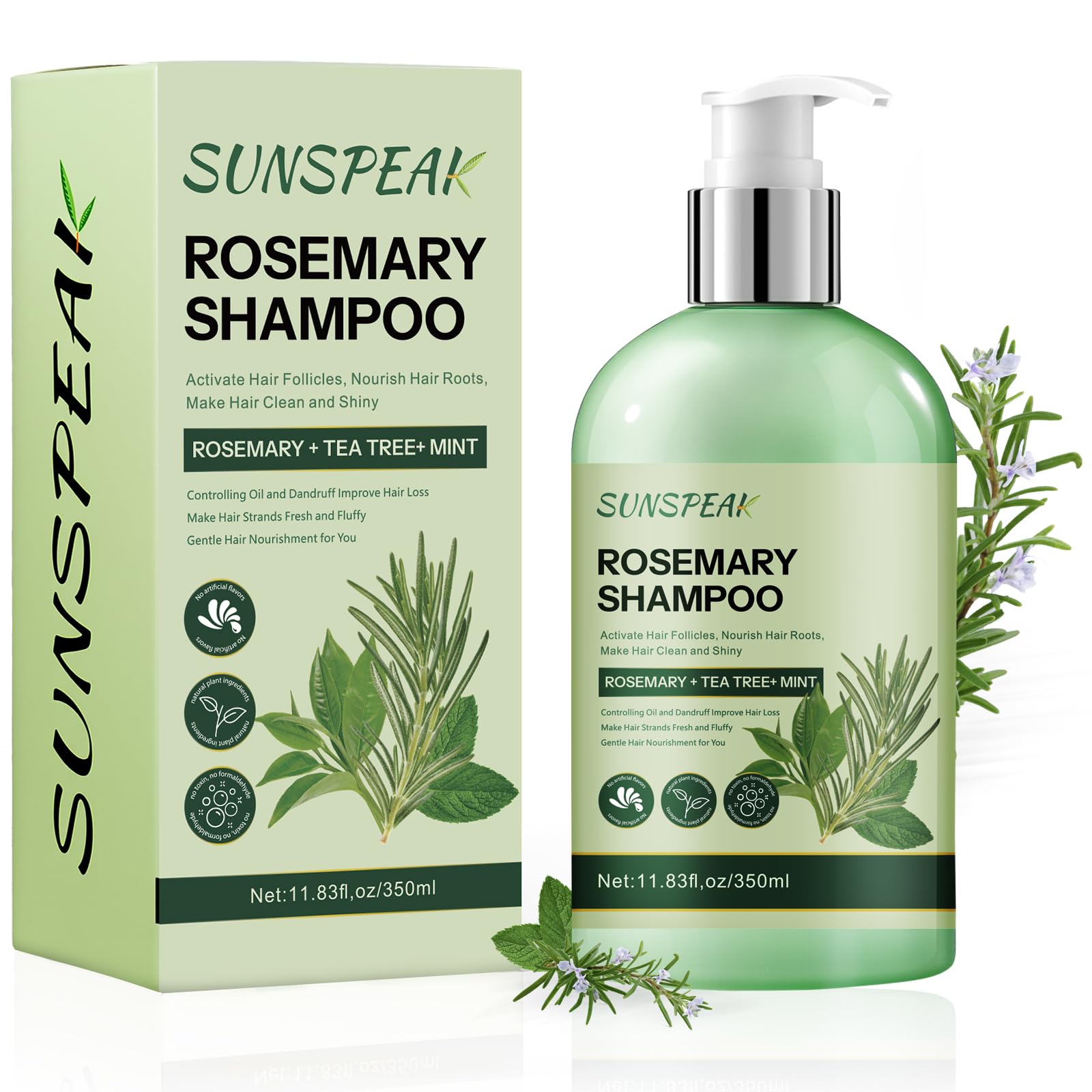 Sunspeak Rosemary Shampoo for Hair Growth – Thickening & Regrowth with Biotin & Tea Tree