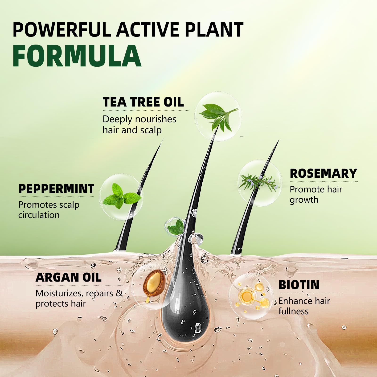 Sunspeak Rosemary Shampoo for Hair Growth – Thickening & Regrowth with Biotin & Tea Tree