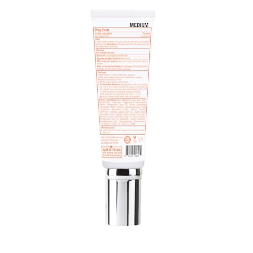 Suntegrity Tinted 5 in 1 Mineral Sunscreen SPF 30 for Face (2 oz) – Medium | Clean, Reef Safe, Vegan BB Cream Moisturizer
