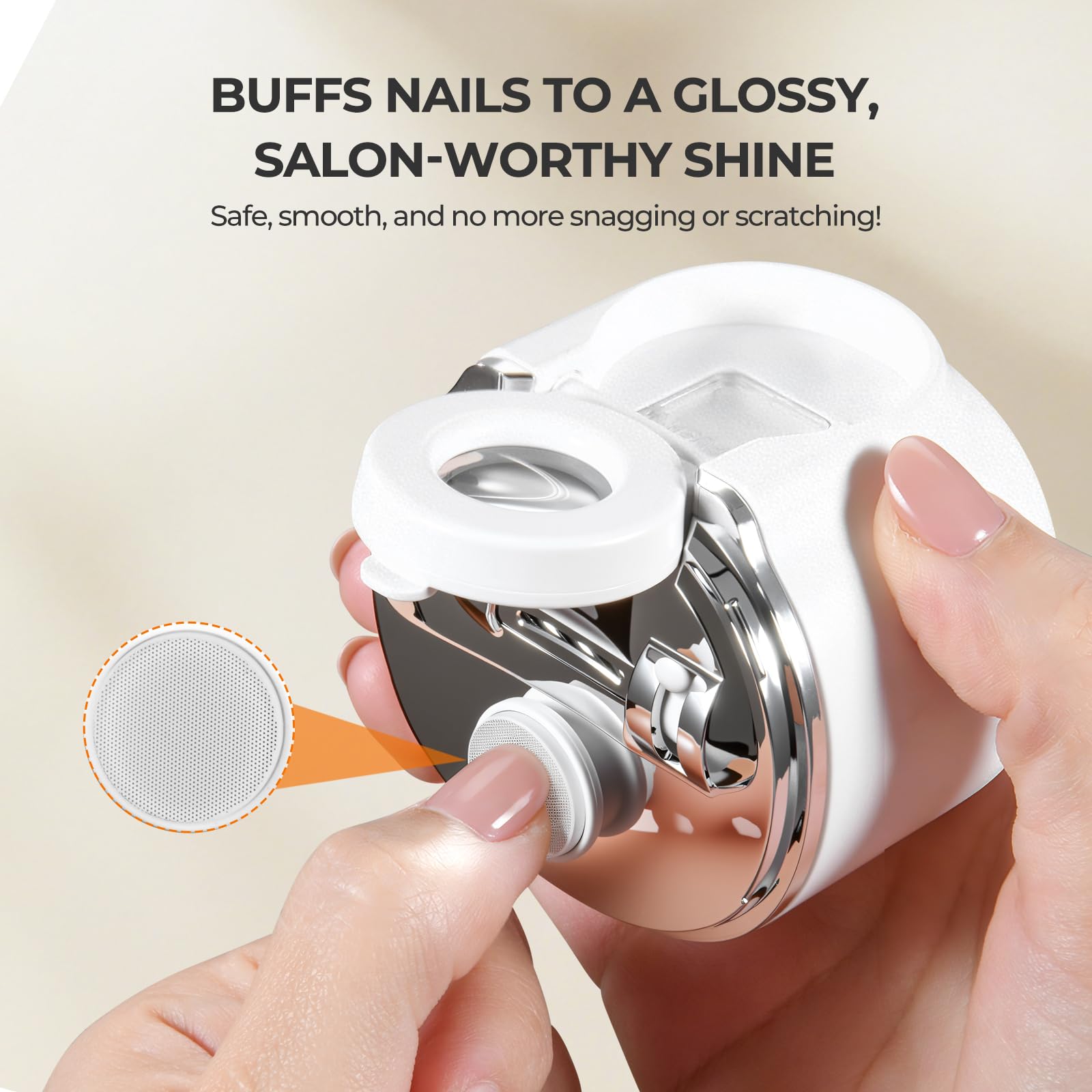 Suntony 2-in-1 Electric Nail Clipper & Baby Nail Trimmer - USB Rechargeable, Magnifier, 3-Speed Gears, LED Light, Storage Box | 90-Min Runtime