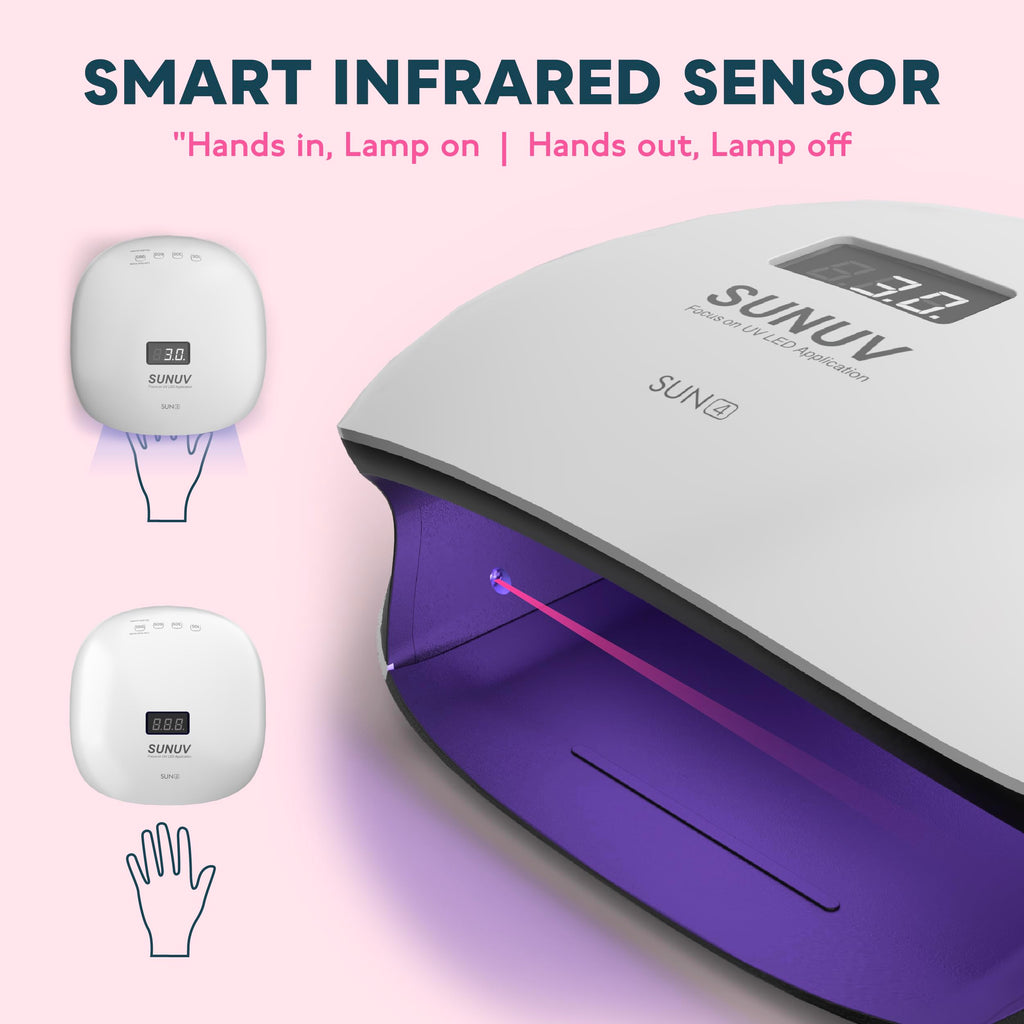 SUNUV SUN4 UV/LED Nail Lamp – 36 LEDs, 4 Timers, LCD Display | Home Salon