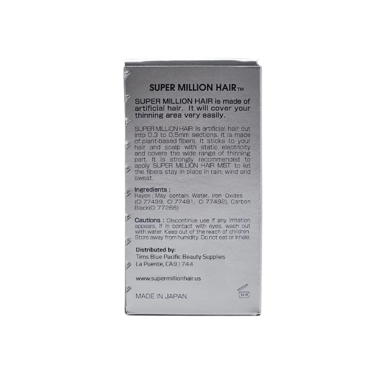 Super Million Hair SMH Hair Fibers – Made in Japan | Instant Concealment (Medium Brown, 25g)