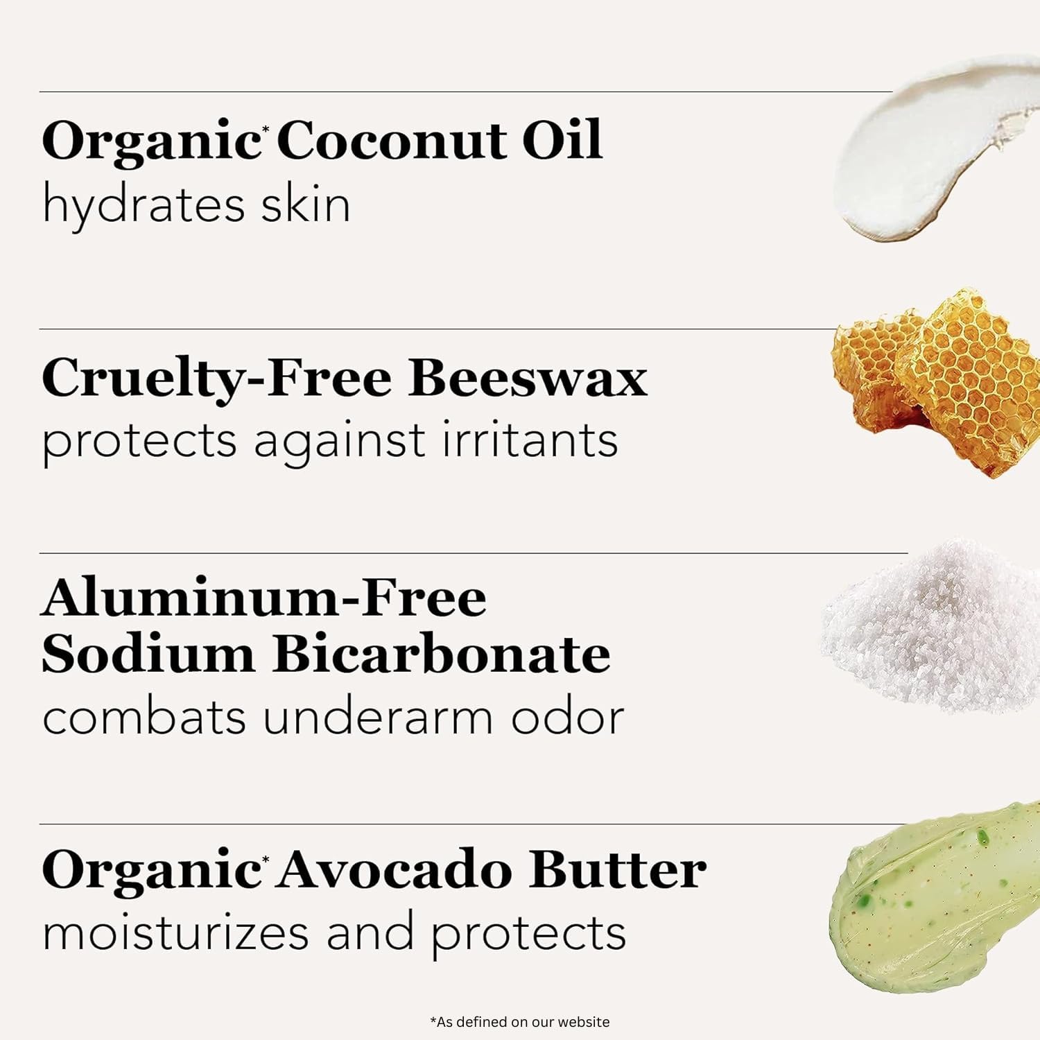 Underarmed Unscented Aluminum-Free Deodorant by Super Natural Goods | Coconut, Raw Honey & Mineral Salt