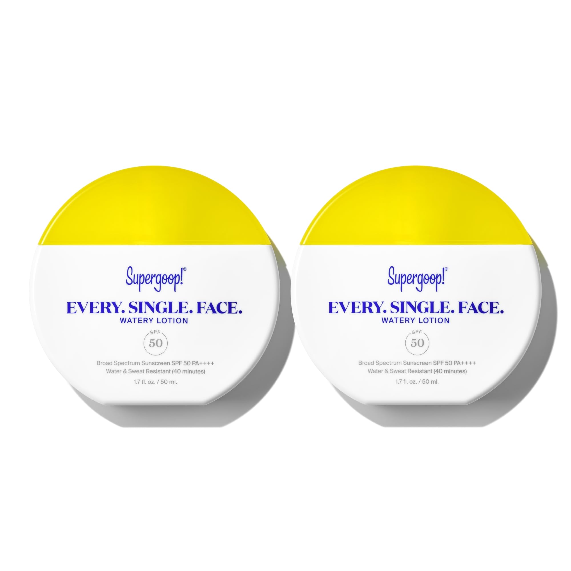 Supergoop! Every. Single. Face. Watery Lotion SPF 50 — Pack of 2 (1.7 oz)